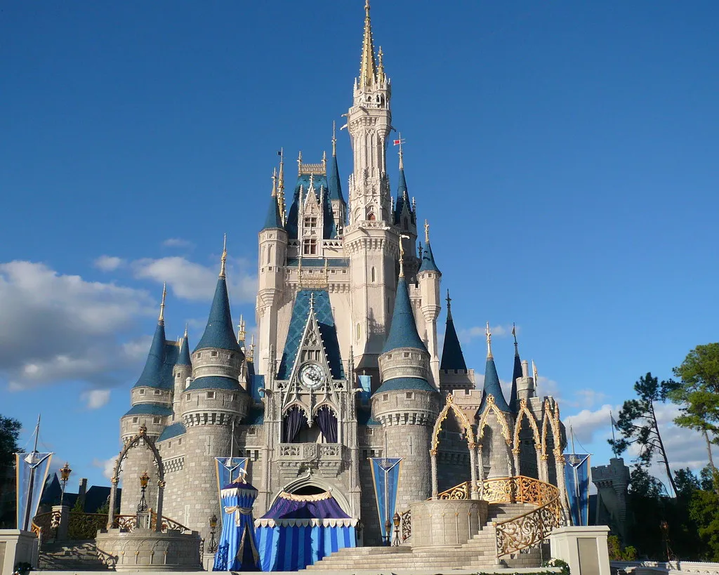 Cinderella Castle at Magic Kingdom, Walt Disney World, on a clear day