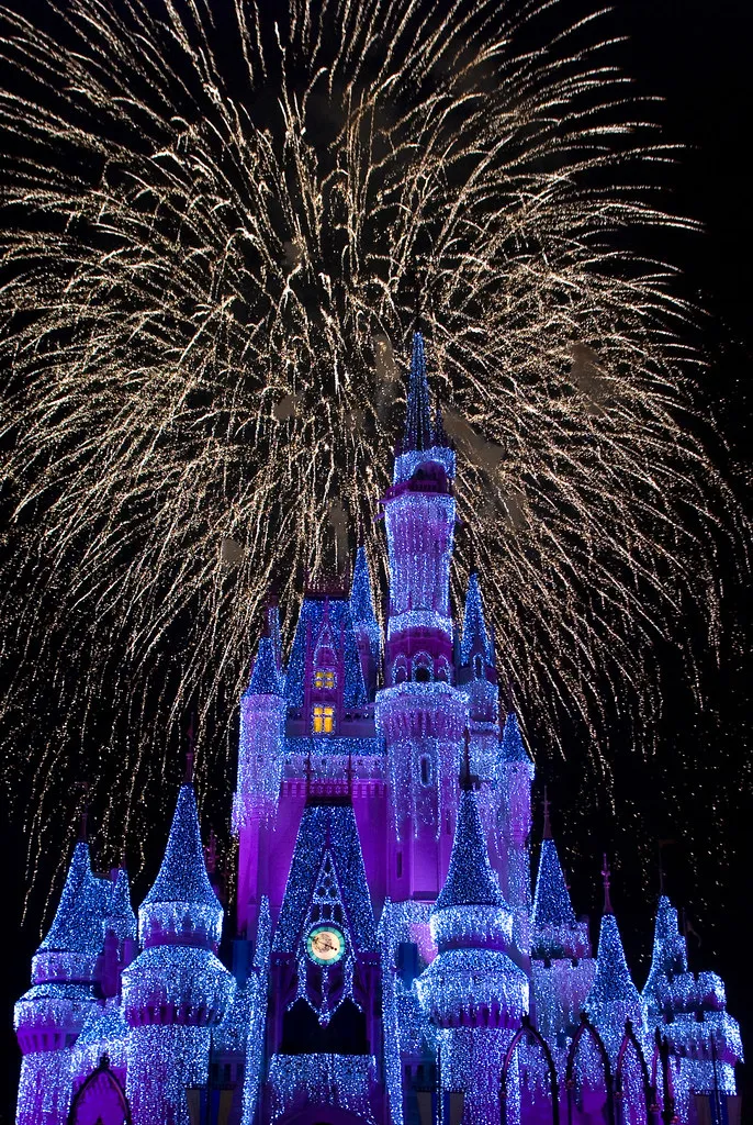 Fireworks over Cinderella Castle at Magic Kingdom, Walt Disney World