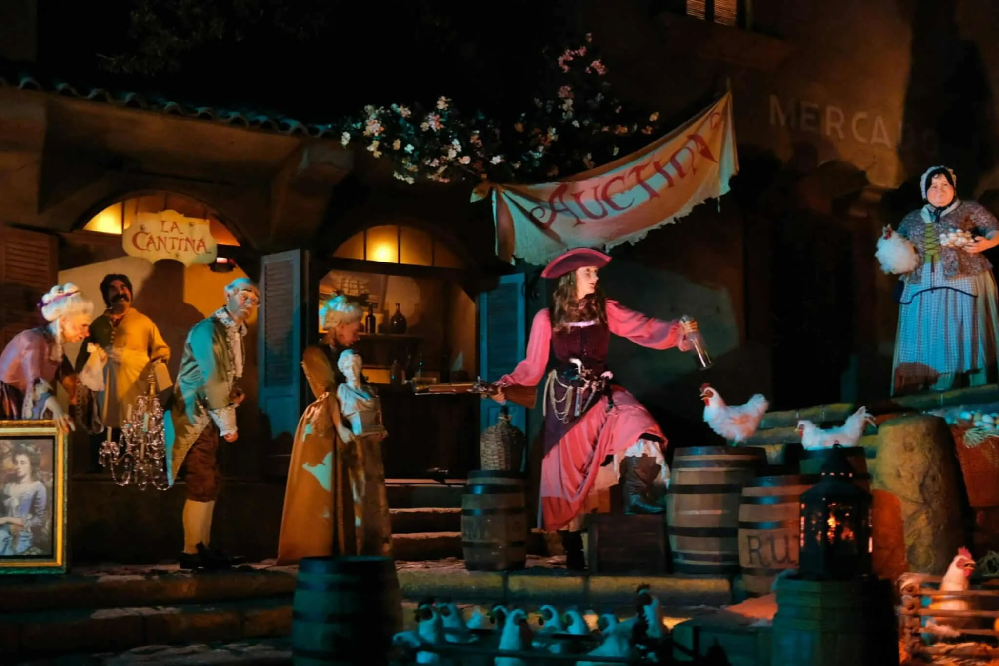 a woman in a pirate garment