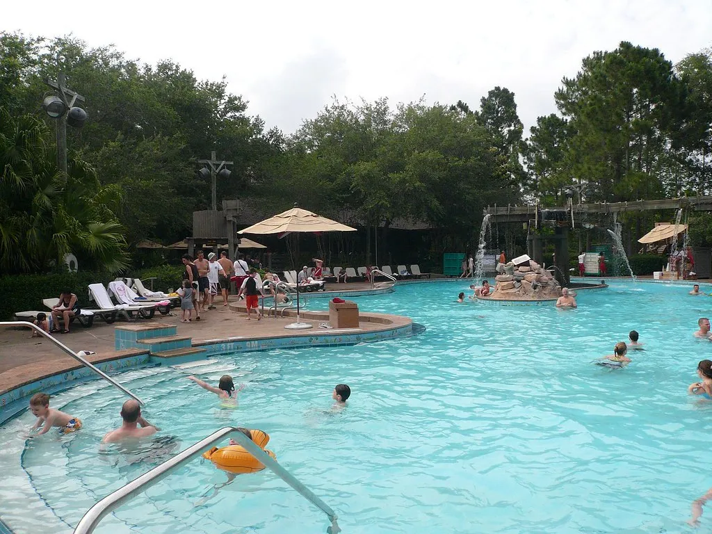 The pool area at Disney's Port Orleans Riverside Resort
