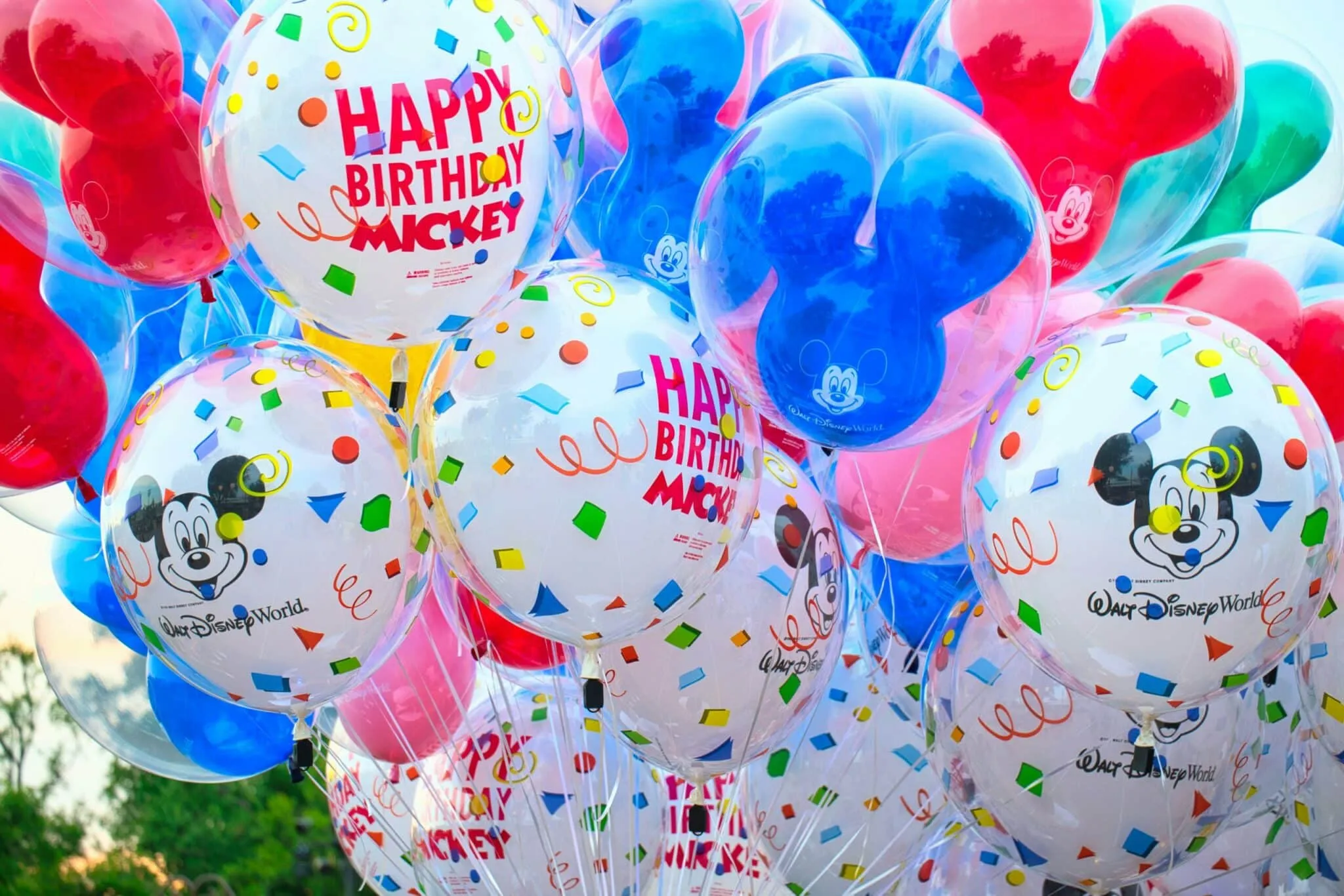 Mickey Mouse birthday balloons at Walt Disney World