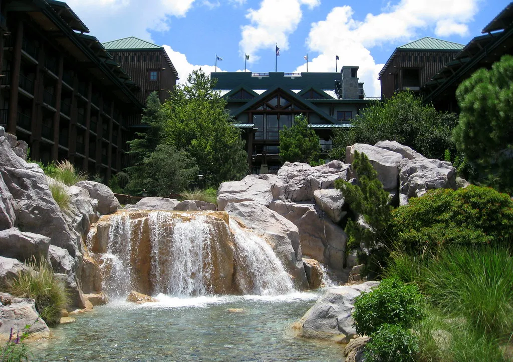 The timber exterior of Disney's Wilderness Lodge