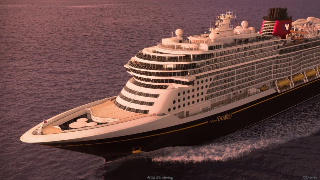 a cruise ship on the water