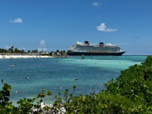 Disney cruise ship at Castaway Cay, Main Street Magic